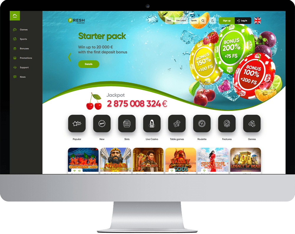 Fresh Casino on desktop