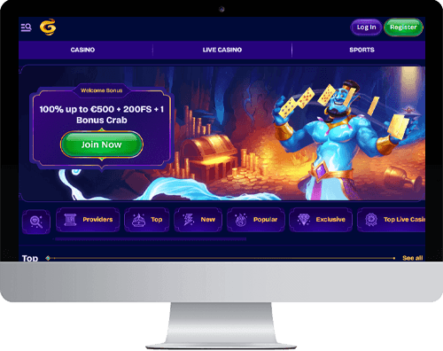 GeniePlay Casino on desktop