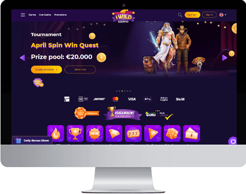 iWild Casino on desktop