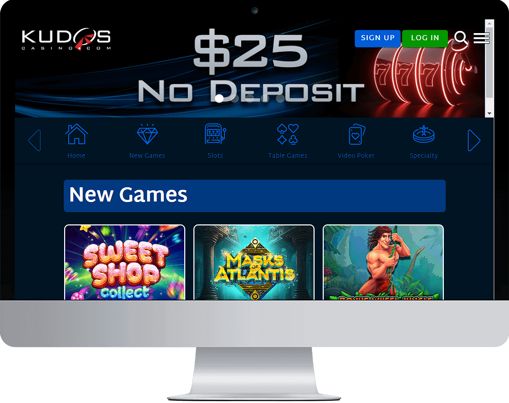 Kudos Casino on desktop