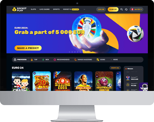 RocketPlay Casino on desktop