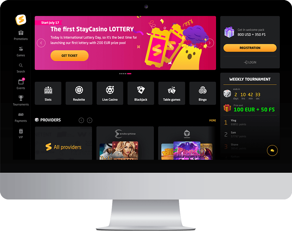 StayCasino on desktop
